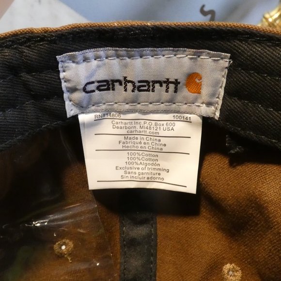 Carhartt Adjustable Baseball Hat Cap - Brown - Picture 5 of 5